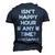 Funny Saying Isnt Happy Hour Anytime Funny Mega Pint Meme Men's 3D Print Graphic Crewneck Short Sleeve T-shirt Navy Blue