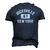Hicksville Ny New York Gym Style Distressed White Print Men's 3D T-Shirt Back Print Navy Blue
