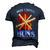 Hot Cross Buns V2 Men's 3D T-Shirt Back Print Navy Blue