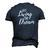 Just Living The Dreaminspirational Quote Men's 3D T-Shirt Back Print Navy Blue
