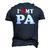 I Love My Pa With Heart Fathers Day Wear For Kid Boy Girl Men's 3D T-Shirt Back Print Navy Blue