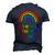 Love Will Always Win Pride Rainbow Kid Child Lgbt Quote Fun Men's 3D T-shirt Back Print Navy Blue