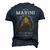 Marini Name Shirt Marini Family Name V4 Men's 3D Print Graphic Crewneck Short Sleeve T-shirt Navy Blue