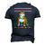 Merry Pitmas Pitbull Santa Claus Dog Ugly Christmas Men's 3D T-Shirt Back Print Navy Blue
