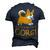 Nothing Runs Like A Corgi Funny Animal Pet Dog Lover Men's 3D Print Graphic Crewneck Short Sleeve T-shirt Navy Blue