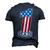 Number One Dad American Flag 4Th Of July Fathers Day Men's 3D T-shirt Back Print Navy Blue