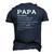 Mens Papa Definition Noun Nutrition Fathers Day Grandpa Men's 3D T-Shirt Back Print Navy Blue