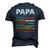 Mens Papa Man Myth Legend Since November 1974 47Th Birthday Vintage Men's 3D T-Shirt Back Print Navy Blue