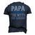 Papa The Man The Myth The Legend Fathers Day Gift Men's 3D Print Graphic Crewneck Short Sleeve T-shirt Navy Blue