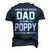 Poppy Grandpa I Have Two Titles Dad And Poppy Men's 3D T-shirt Back Print Navy Blue