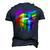 Rainbow Lips Lgbt Pride Month Rainbow Flag Men's 3D T-Shirt Back Print Navy Blue