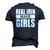 Mens Real Men Make Girls Newborn Paternity Girl Daddy Men's 3D T-Shirt Back Print Navy Blue