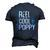 Reel Cool Poppy Fishing Fathers Day Fisherman Poppy Men's 3D T-Shirt Back Print Navy Blue