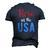 Rose In The Usa Cute Drinking 4Th Of July Men's 3D T-Shirt Back Print Navy Blue