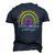 Speech Language Pathologist Rainbow Speech Therapy Slp V2 Men's 3D T-Shirt Back Print Navy Blue