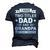 Mens I Have Two Titles Dad And Grandpa Fathers Day For Daddy Men's 3D T-Shirt Back Print Navy Blue
