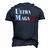 Ultra Maga Retro Style Red And White Text Men's 3D Print Graphic Crewneck Short Sleeve T-shirt Navy Blue