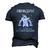 Unicorn Dabbing Papacorn Like Normal Papa Only More Awesome Men's 3D T-Shirt Back Print Navy Blue