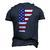 Vermont Map State American Flag 4Th Of July Pride Tee Men's 3D T-Shirt Back Print Navy Blue
