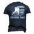 Vintage Hockey Dad American Flag Hockey 4Th Of July Men's 3D T-shirt Back Print Navy Blue