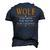 Wolf Name Wolf The Man The Myth The Legend Men's 3D T-shirt Back Print Navy Blue