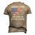 American Flag With Inflation Graph Biden Flation Men's 3D T-Shirt Back Print Khaki