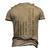 Best Bonus Dad Ever Us American Military Camouflage Flag Men's 3D Print Graphic Crewneck Short Sleeve T-shirt Khaki