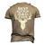 Best Buckin Dad Ever Deer Hunters Men's 3D Print Graphic Crewneck Short Sleeve T-shirt Khaki