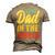 Best Dad In The World Fathers Day T Shirts Men's 3D Print Graphic Crewneck Short Sleeve T-shirt Khaki
