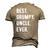 Mens Best Grumpy Uncle Ever Grouchy Uncle Men's 3D T-Shirt Back Print Khaki