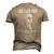 Too Cool For British Rule 4Th Of July George Washington Men's 3D T-Shirt Back Print Khaki