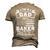 Im A Dad And Baker Fathers Day & 4Th Of July Men's 3D T-shirt Back Print Khaki