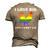 Equality Gay Pride 2022 Rainbow Lgbtq Flag Love Is Love Wins Men's 3D T-Shirt Back Print Khaki
