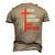 Faith Family Firearms And Freedom 4Th Of July Flag Christian Men's 3D T-shirt Back Print Khaki