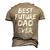 First Fathers Day For Pregnant Dad Best Future Dad Ever Men's 3D T-shirt Back Print Khaki