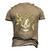Full Of Life Skull Gardening Garden Men's 3D Print Graphic Crewneck Short Sleeve T-shirt Khaki