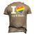 Gay Dads I Love My 2 Dads With Rainbow Heart Men's 3D T-Shirt Back Print Khaki