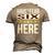 Have No Fear Six Is Here Name Men's 3D Print Graphic Crewneck Short Sleeve T-shirt Khaki