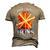 Hot Cross Buns V2 Men's 3D T-Shirt Back Print Khaki