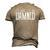 Well Ill Be Damned Apparel For Life Men's 3D T-Shirt Back Print Khaki