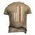 Jeet Kune Do American Flag 4Th Of July Men's 3D T-Shirt Back Print Khaki