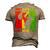 Juneteenth Is My Independence Day 4Th July Black Afro Flag Men's 3D T-shirt Back Print Khaki
