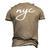 Nyc New York City The Greatest City In The World Men's 3D T-Shirt Back Print Khaki