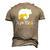 Mens Papa Bear Gold Ribbon Childhood Cancer Awareness Men's 3D T-Shirt Back Print Khaki