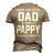 Pappy Grandpa I Have Two Titles Dad And Pappy Men's 3D T-shirt Back Print Khaki