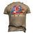 Peace Love America Sunflower Patriotic Tie Dye 4Th Of July Men's 3D T-Shirt Back Print Khaki