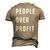 People Over Profit Anti Capitalism Protest Raglan Baseball Tee Men's 3D T-Shirt Back Print Khaki