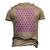 Purple And White Polka Dots Men's 3D T-Shirt Back Print Khaki