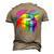 Rainbow Lips Lgbt Pride Month Rainbow Flag Men's 3D T-Shirt Back Print Khaki