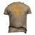 Retro Abrasive Af Men's 3D T-Shirt Back Print Khaki